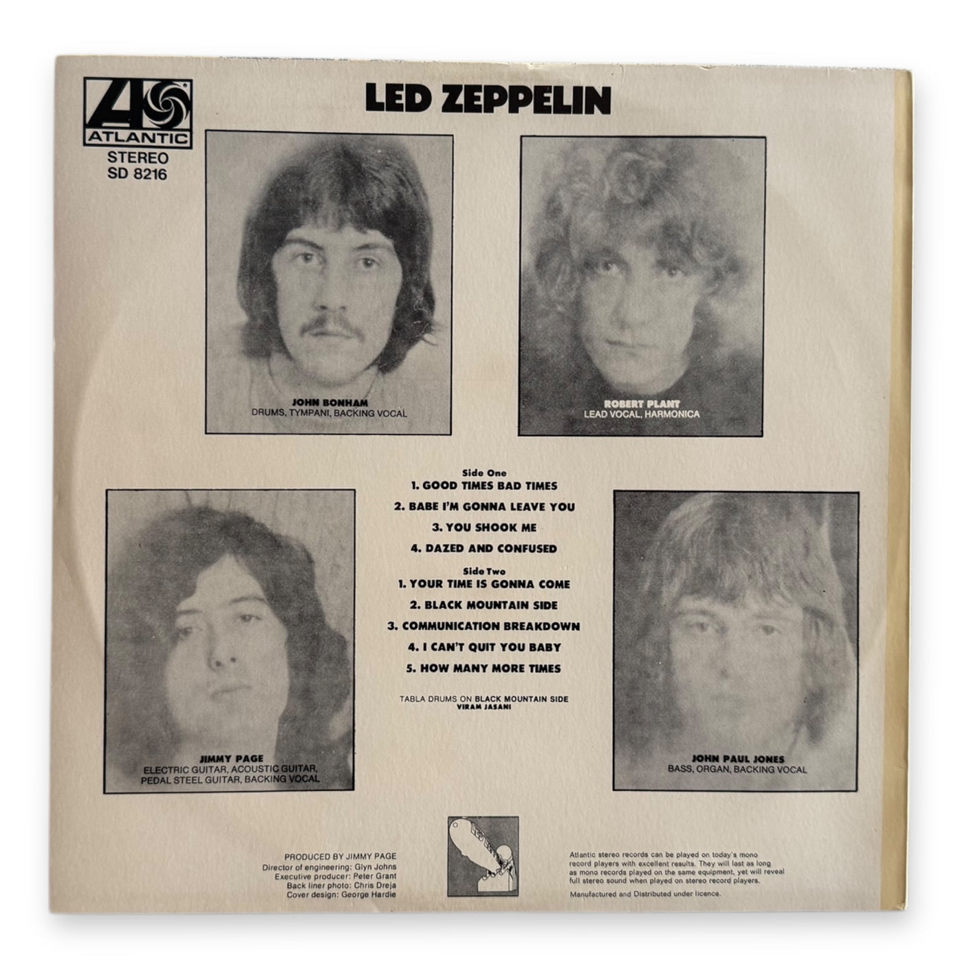 LED ZEPPELIN - Led Zeppelin (Self Titled) - USED LP VINYL - ORIGINAL 1970 AUSTRALIAN PRESS - VG/NM
