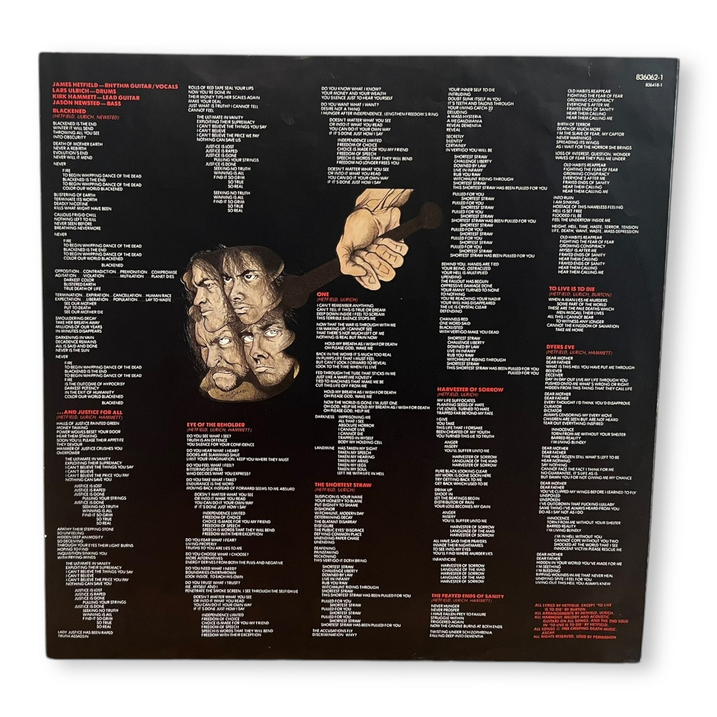 METALLICA - And Justice For All - USED LP VINYL - VG+/VG+