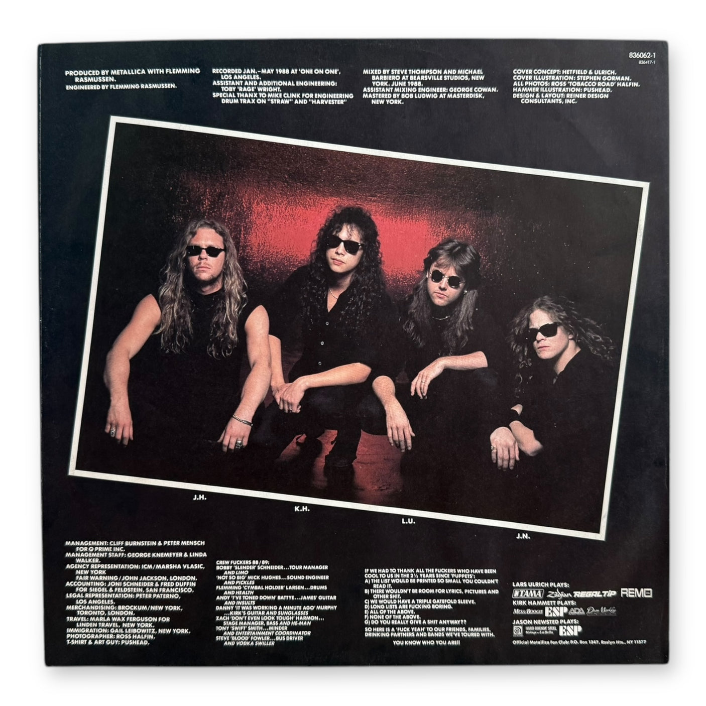 METALLICA - ...And Justice For All - USED LP VINYL - ORIGINAL 1988 EUROPE PRESS - VG+/VG+