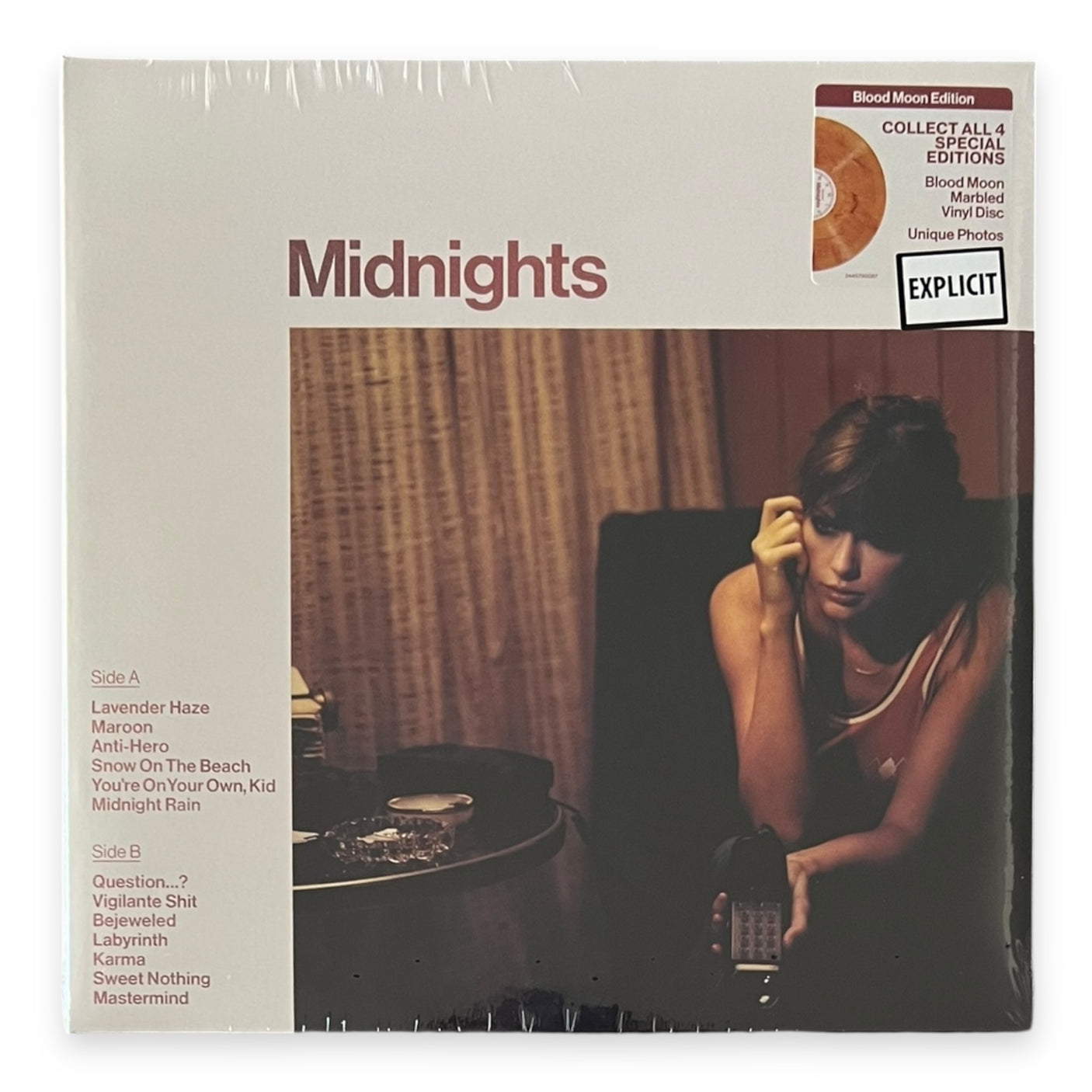 TAYLOR SWIFT - Midnights - LP VINYL - BLOOD MOON MARBLED VINYL EDITION - BRAND NEW