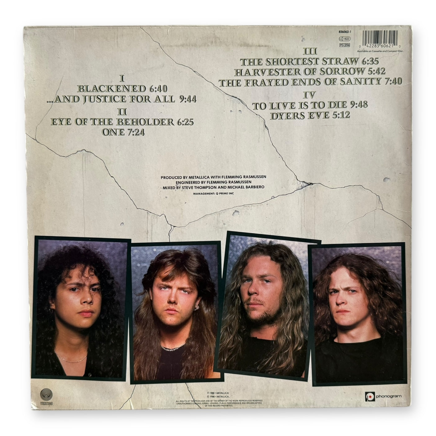 METALLICA - ...And Justice For All - USED LP VINYL - ORIGINAL 1988 EUROPE PRESS - VG+/VG+