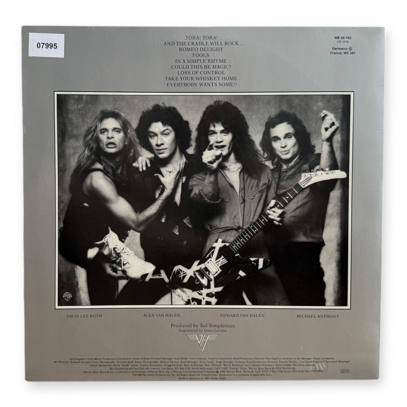 VAN HALEN - Woman And Children First - USED LP VINYL - 1985 Europe Repress - VG+/VG+