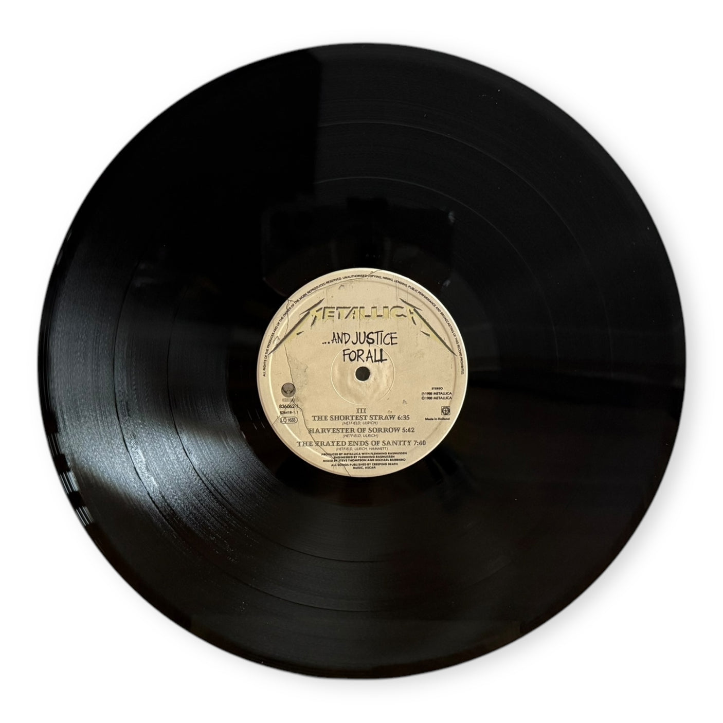METALLICA - And Justice For All- USED LP VINYL - 1988 EUROPE PRESS - VG+/VG+