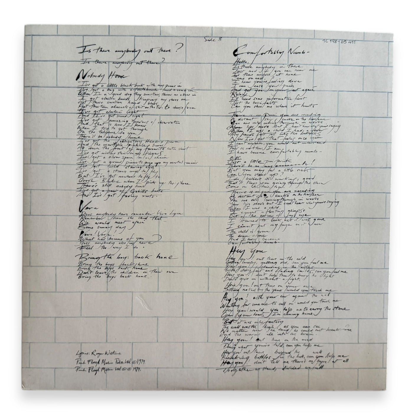 PINK FLOYD - The Wall - USED LP VINYL - ORIGINAL 1979 GERMAN PRESS - VG+/VG+