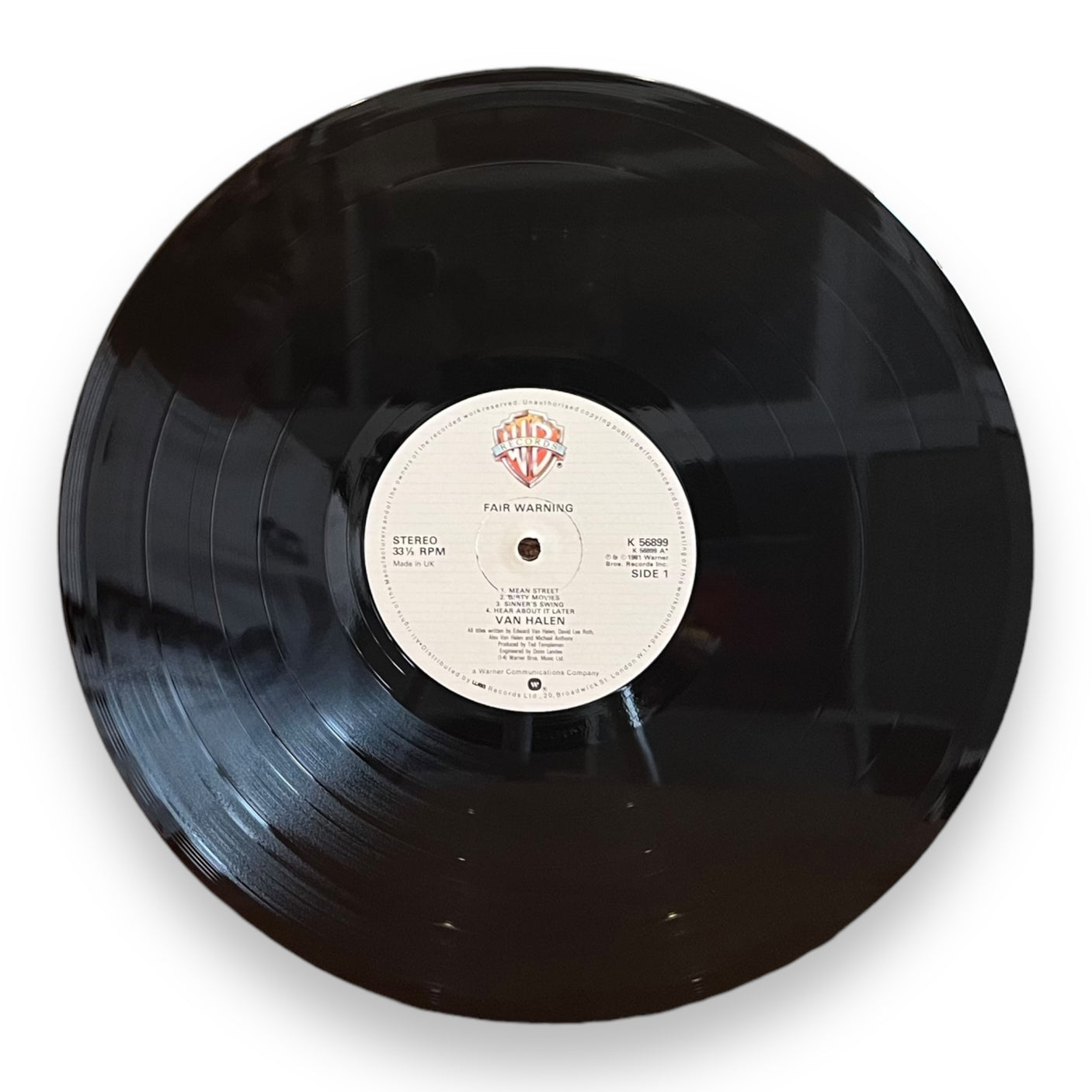 VAN HALEN - Fair Warning - USED LP VINYL - VG+/VG+