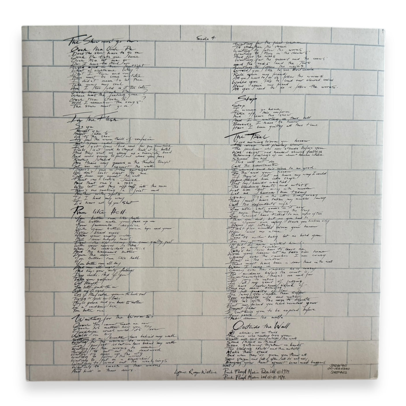 PINK FLOYD - The Wall - USED LP VINYL - ORIGINAL 1979 GERMAN PRESS - VG+/VG+