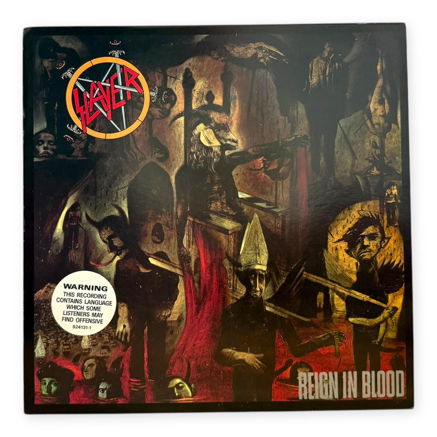 SLAYER - Reign In Blood - USED LP VINYL - ORIGINAL 1986 EUROPE PRESS - VG+/VG+