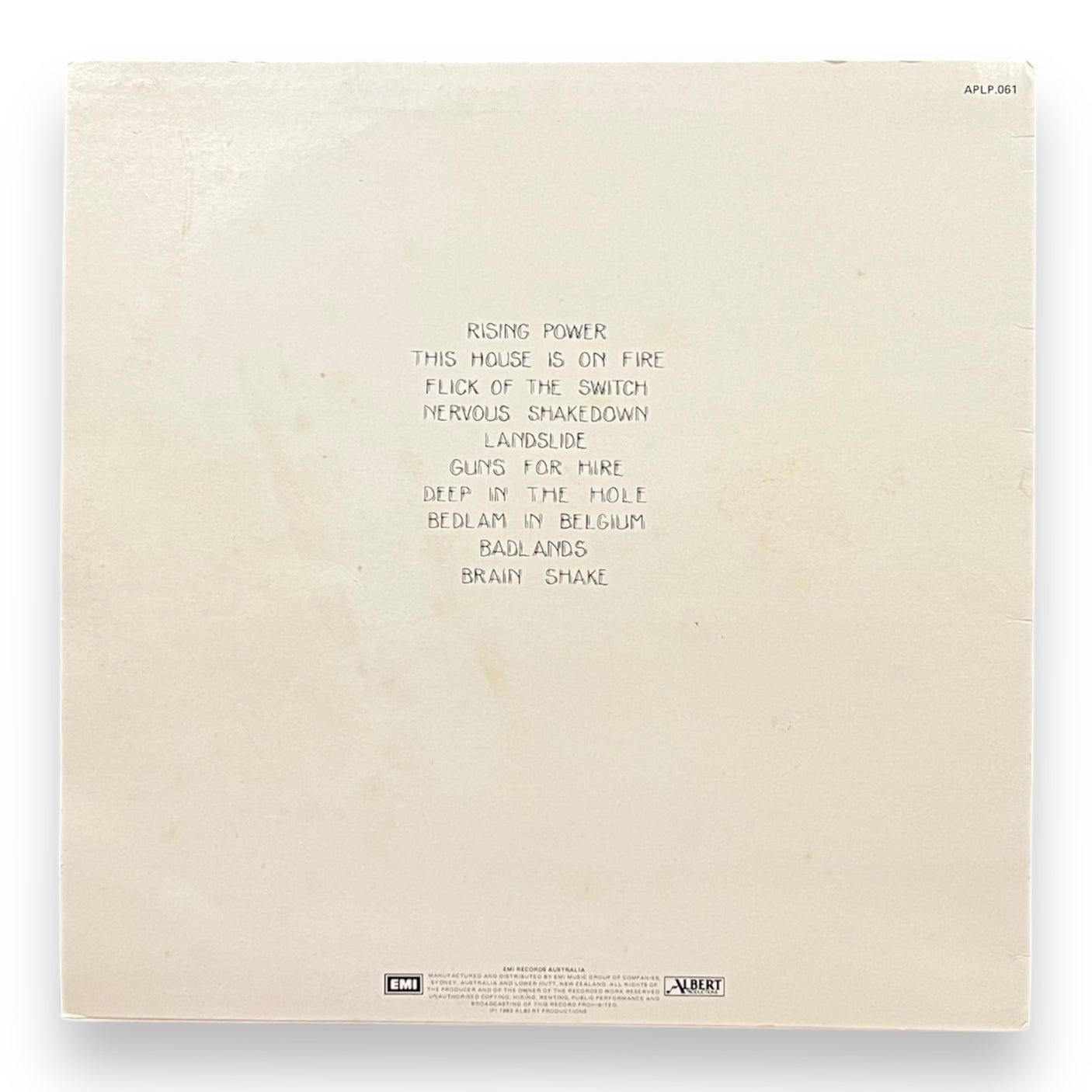 AC/DC - Flick Of The Switch - USED LP VINYL - VG/VG