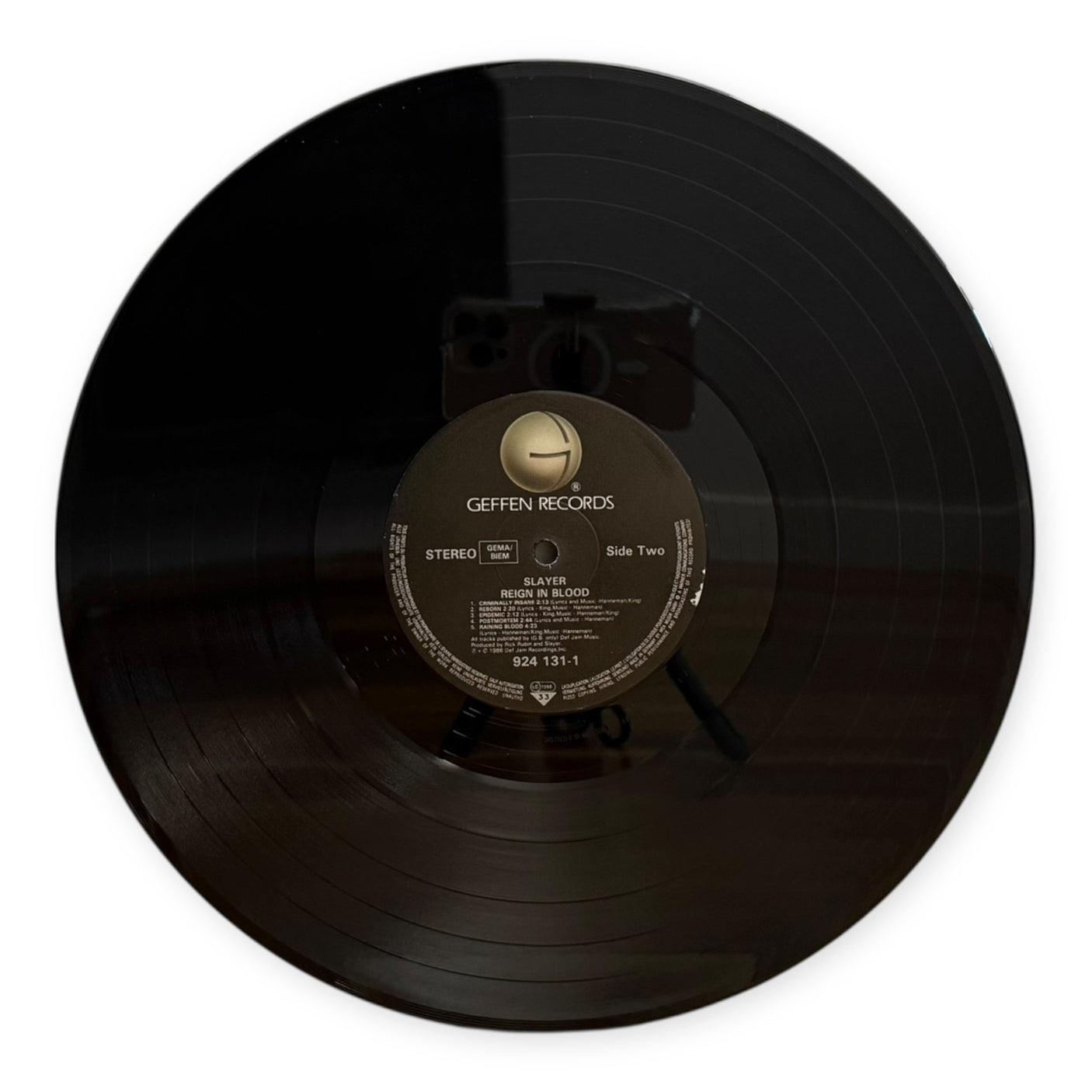 SLAYER - Reign In Blood - USED LP VINYL - ORIGINAL 1986 EUROPE PRESS - VG+/VG+