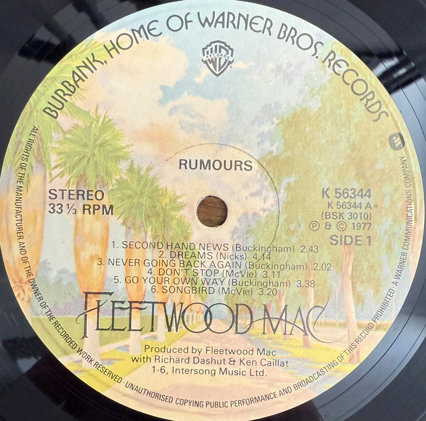 FLEETWOOD MAC - Rumours - USED LP VINYL - ORIGINAL 1977 UK PRESS - VG+/VG+