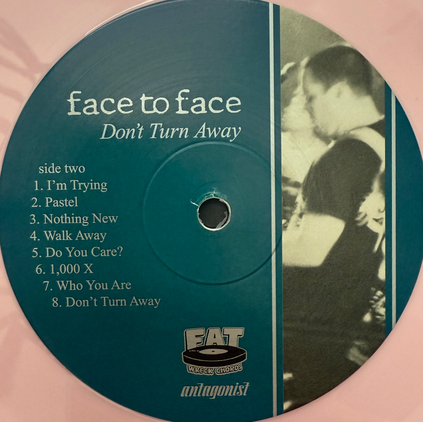 FACE TO FACE - Don't Turn Away - USED LP VINYL - REISSUE - PINK VINYL - 2023 USA PRESS - M/NM