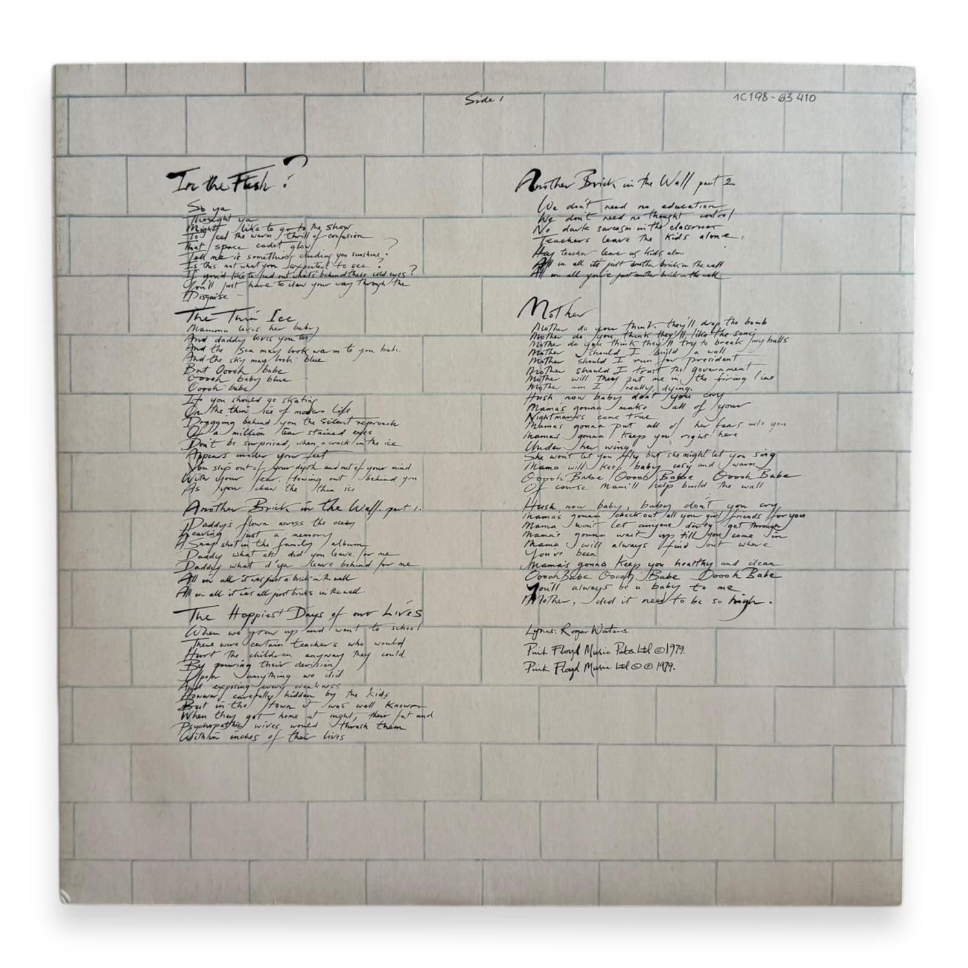 PINK FLOYD - The Wall - USED LP VINYL - ORIGINAL 1979 GERMAN PRESS - VG+/VG+