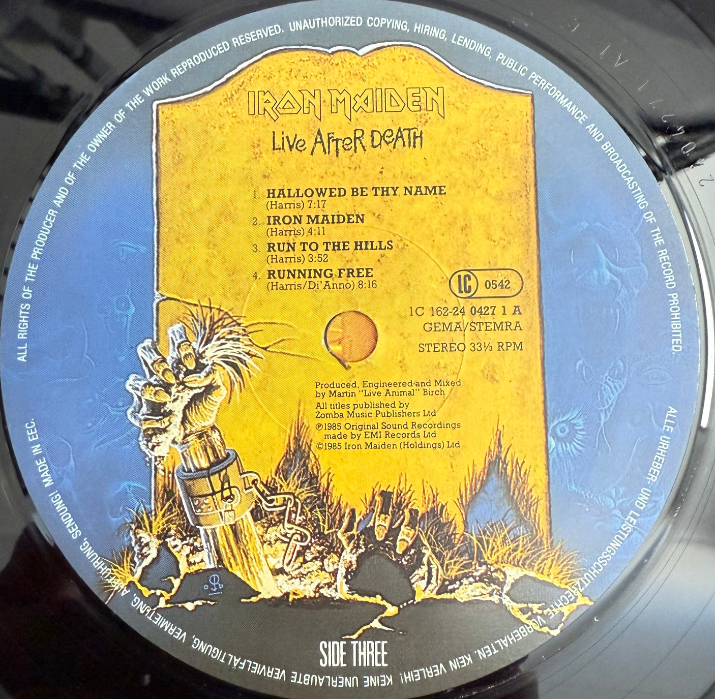 IRON MAIDEN - Live After Death - USED LP VINYL - ORIGINAL 1985 EUROPE PRESS - VG+/VG