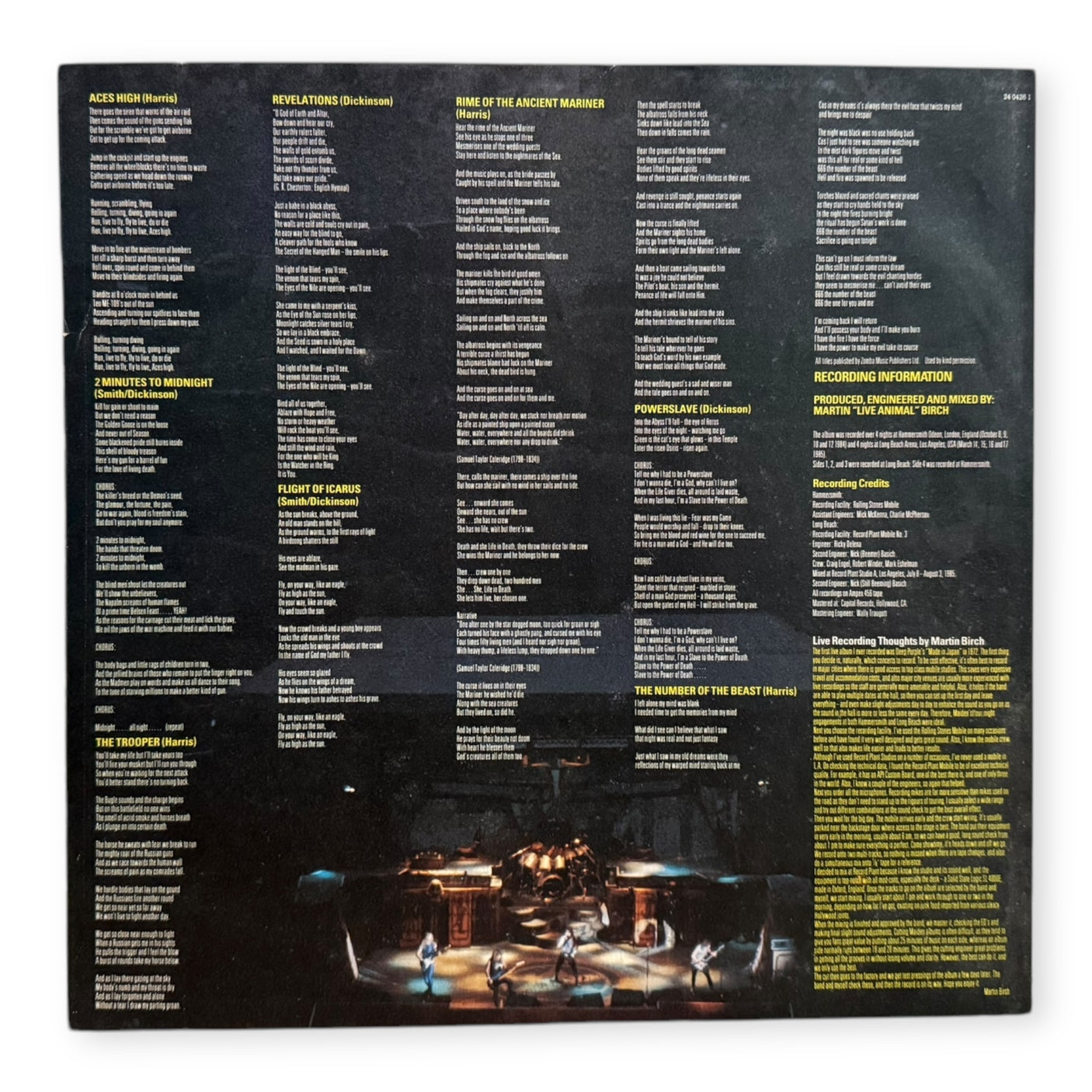 IRON MAIDEN - Live After Death - USED LP VINYL - ORIGINAL 1985 EUROPE PRESS - VG+/VG