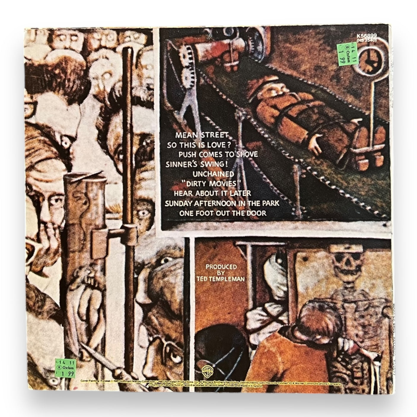 VAN HALEN - Fair Warning - USED LP VINYL - VG+/VG+