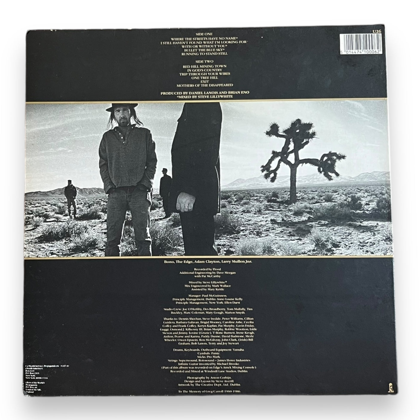 U2 - The Joshua Tree - USED LP VINYL - VG+/VG+