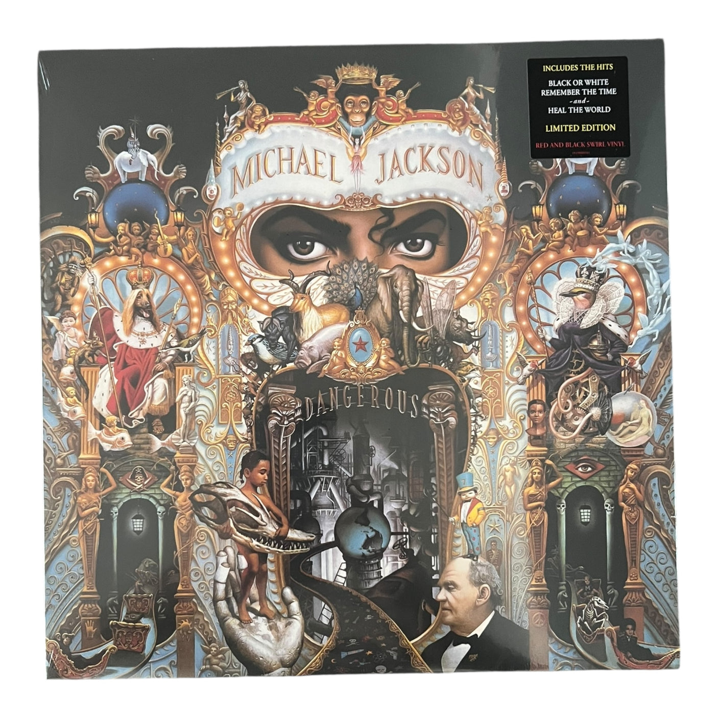 MICHAEL JACKSON - Dangerous - LP VINYL - LIMITED EDITION - RED & BLACK SWIRL VINYL - BRAND NEW