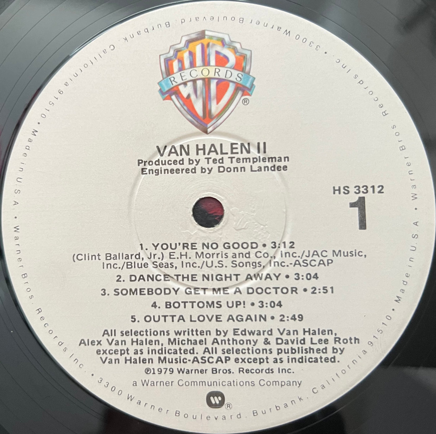VAN HALEN - Van Halen II - USED LP VINYL - VG/G+