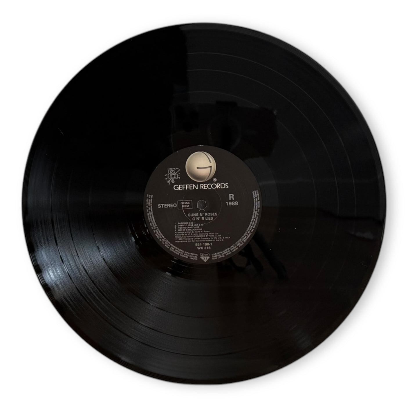 GUNS N ROSES - GN'R Lies - USED LP VINYL - ORIGINAL 1988 EUROPE PRESS - VG+/NM