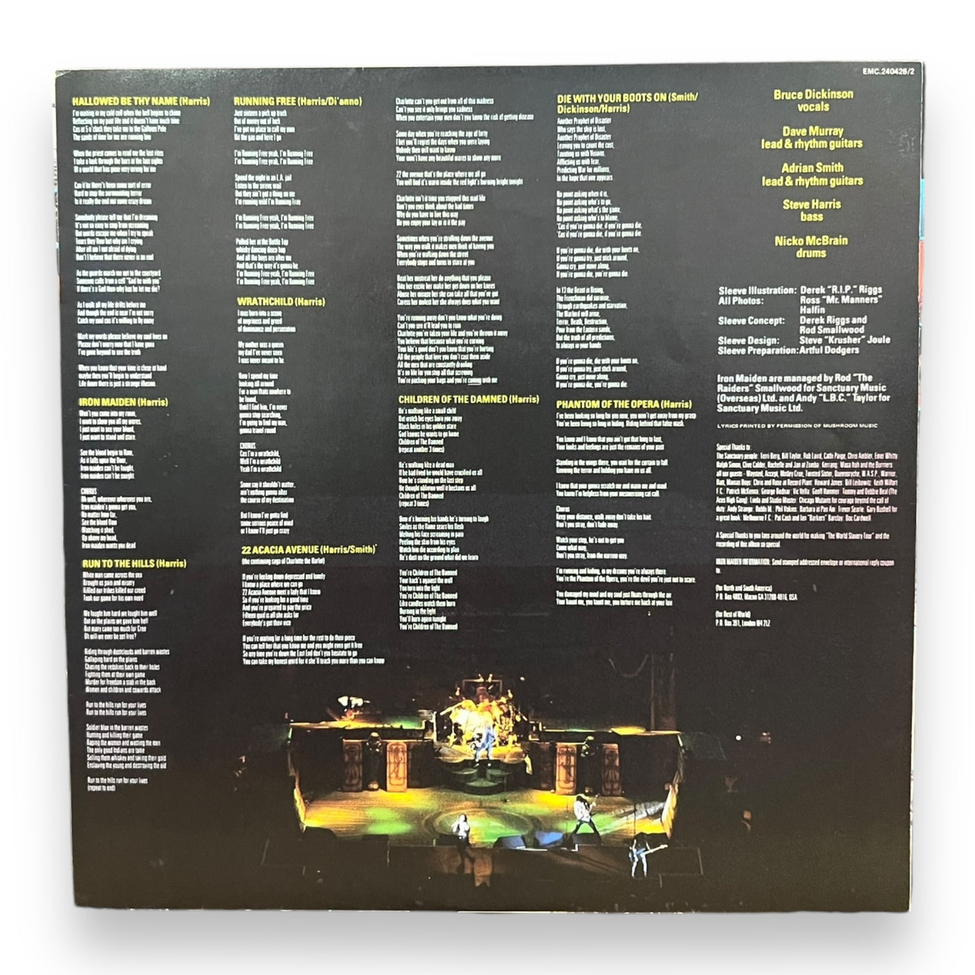 IRON MAIDEN - Live After Death - USED LP VINYL - NM/NM