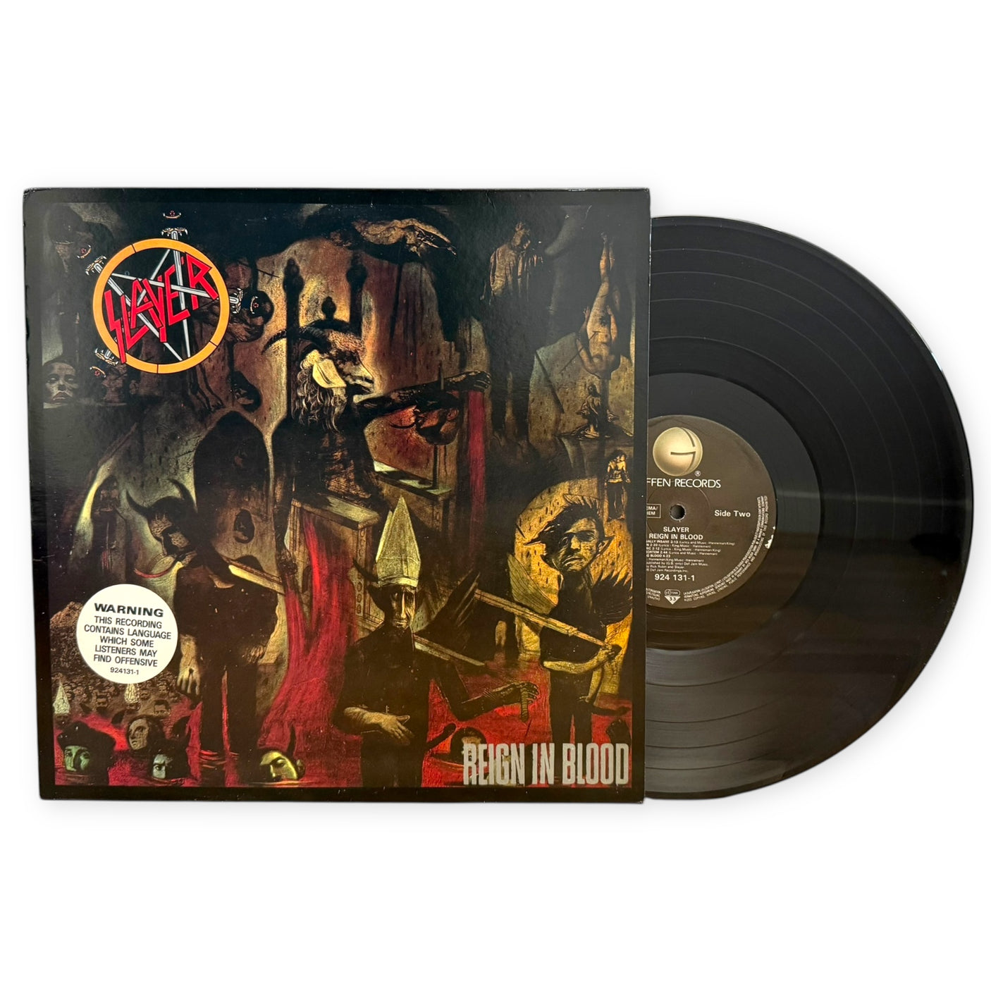 SLAYER - Reign In Blood - USED LP VINYL - ORIGINAL 1986 EUROPE PRESS - VG+/VG+