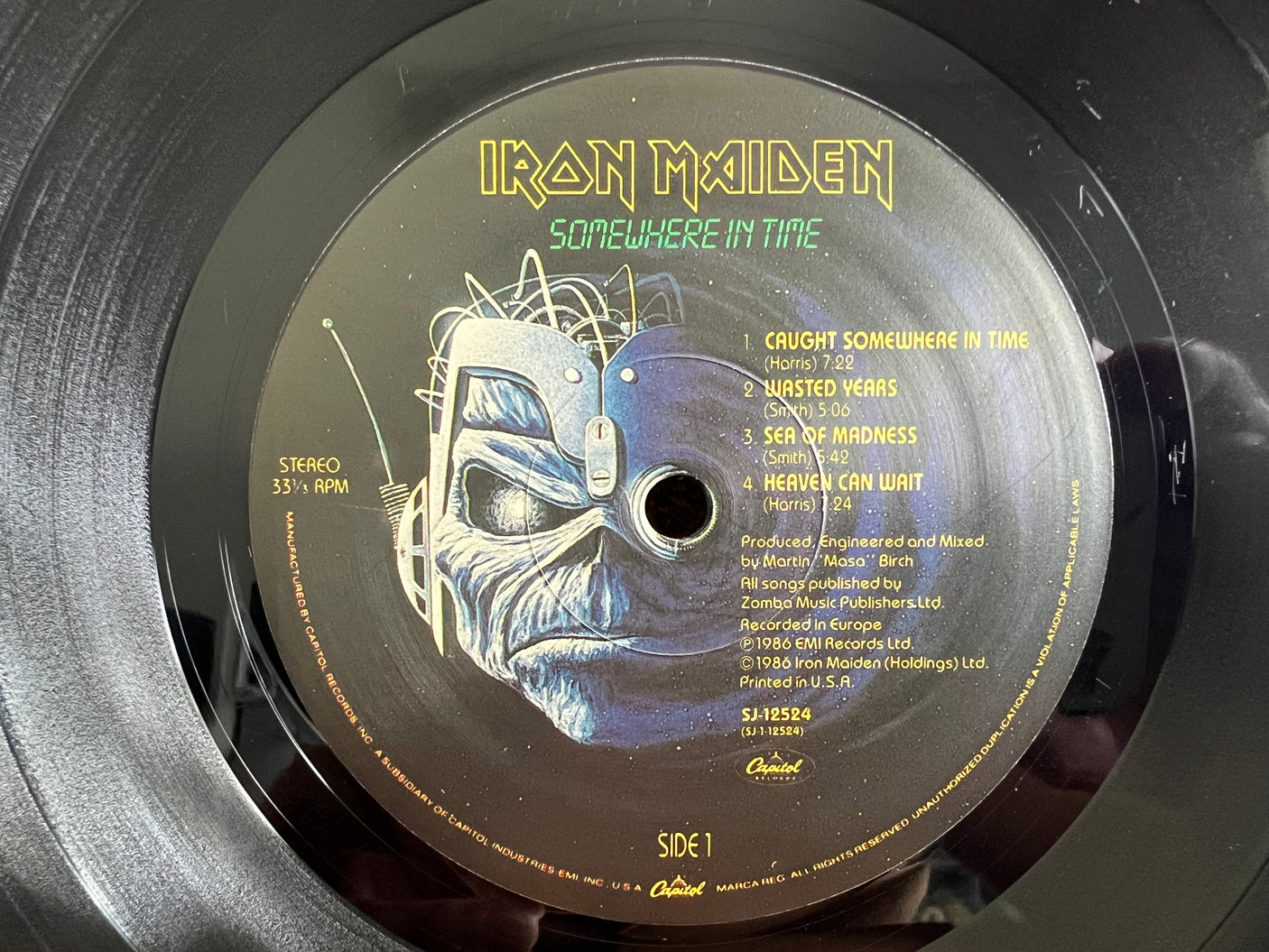 IRON MAIDEN - Somewhere In Time - USED LP VINYL - VG+/VG+