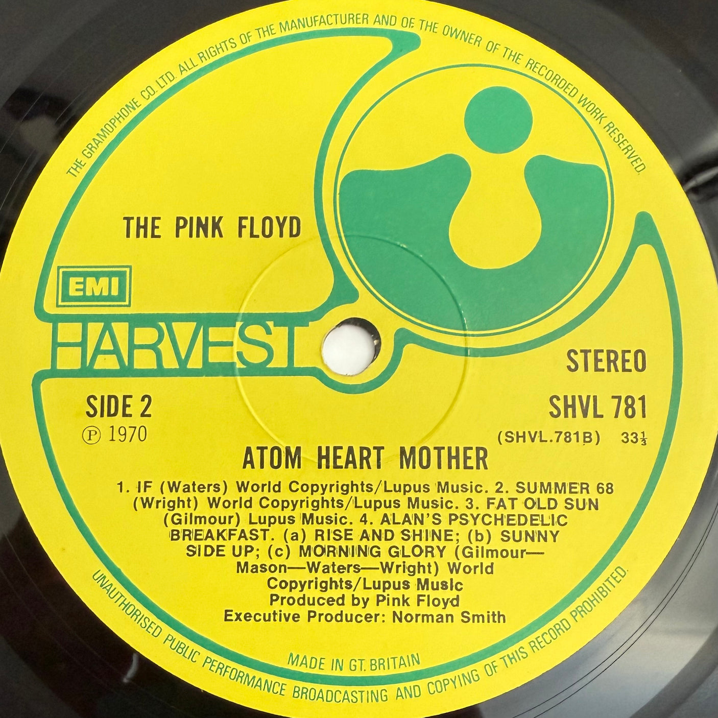 PINK FLOYD - Atom Heart Mother - USED LP VINYL - ORIGINAL 1971 UK PRESS - VG+/VG