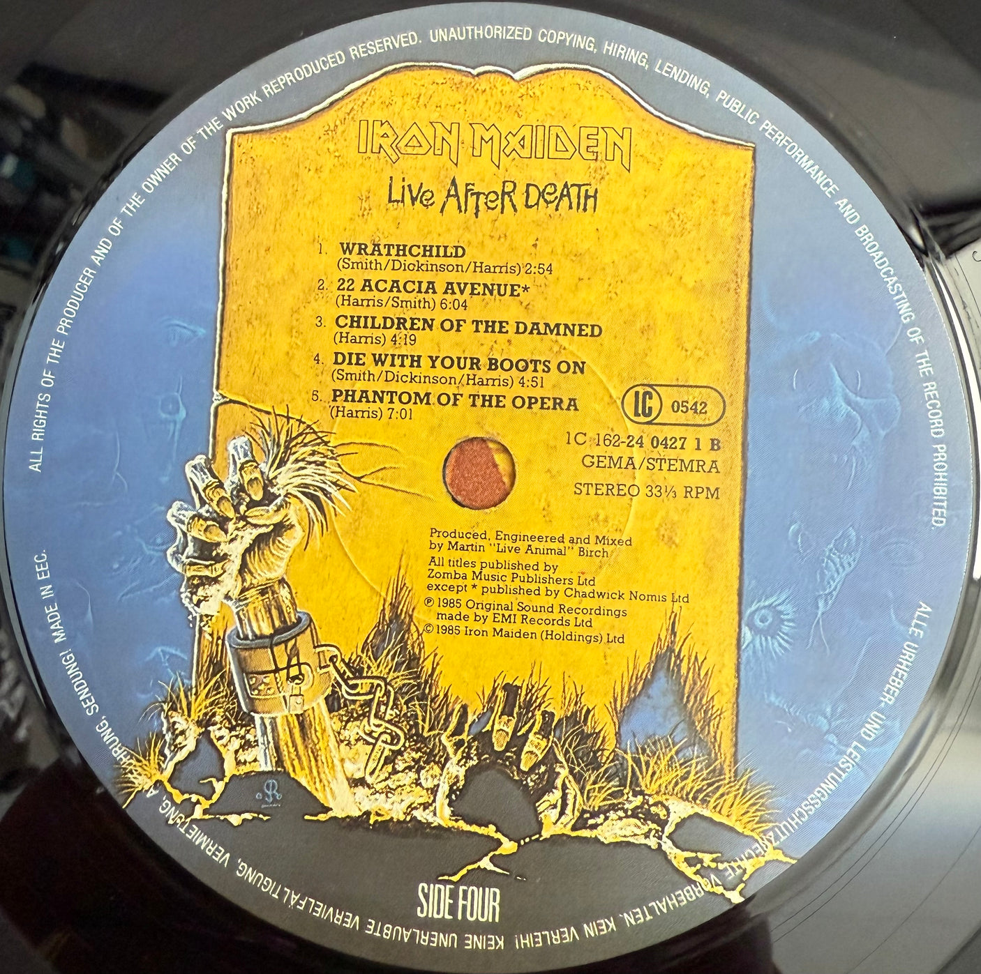 IRON MAIDEN - Live After Death - USED LP VINYL - ORIGINAL 1985 EUROPE PRESS - VG+/VG