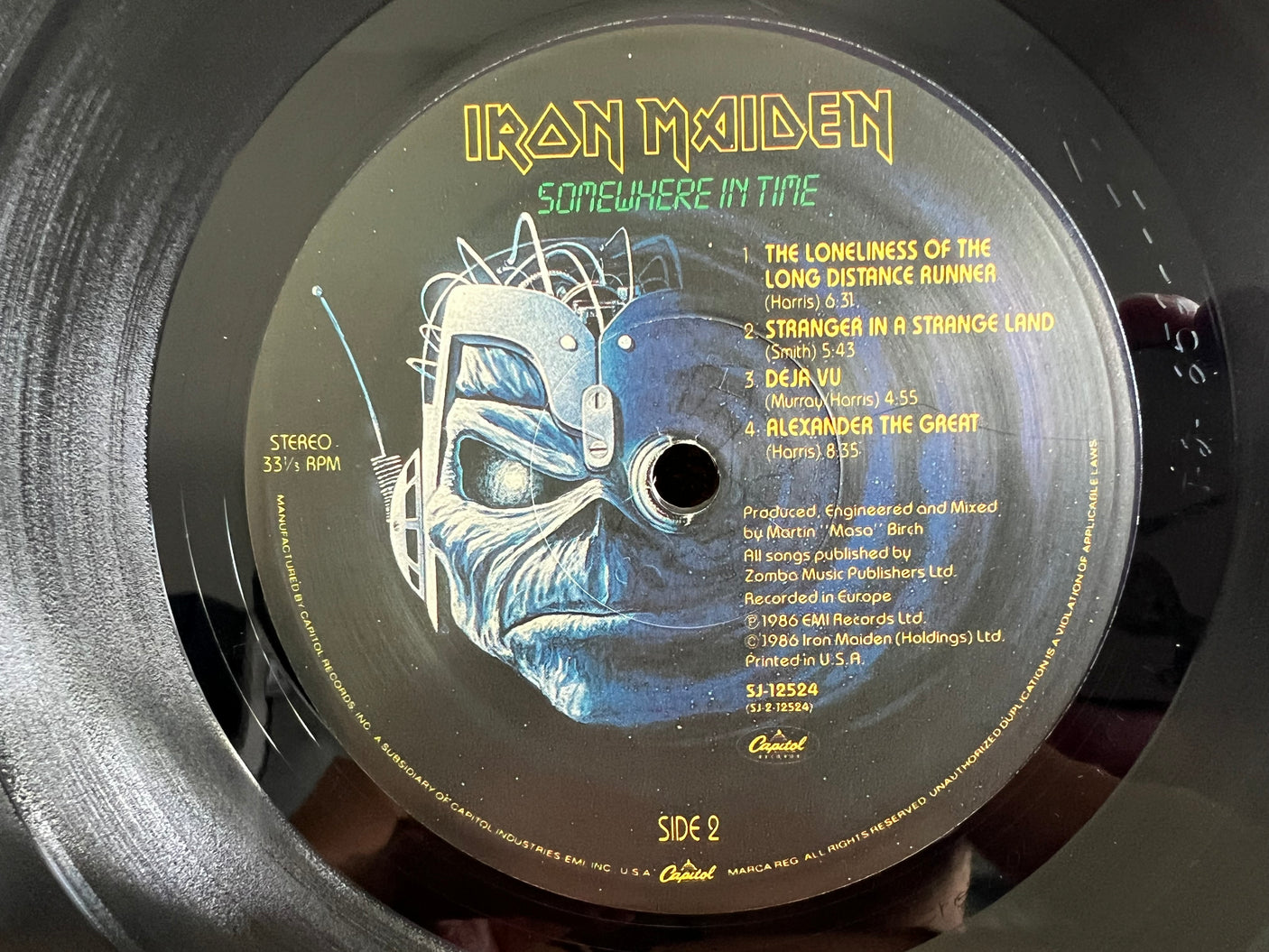 IRON MAIDEN - Somewhere In Time - USED LP VINYL - VG+/VG+