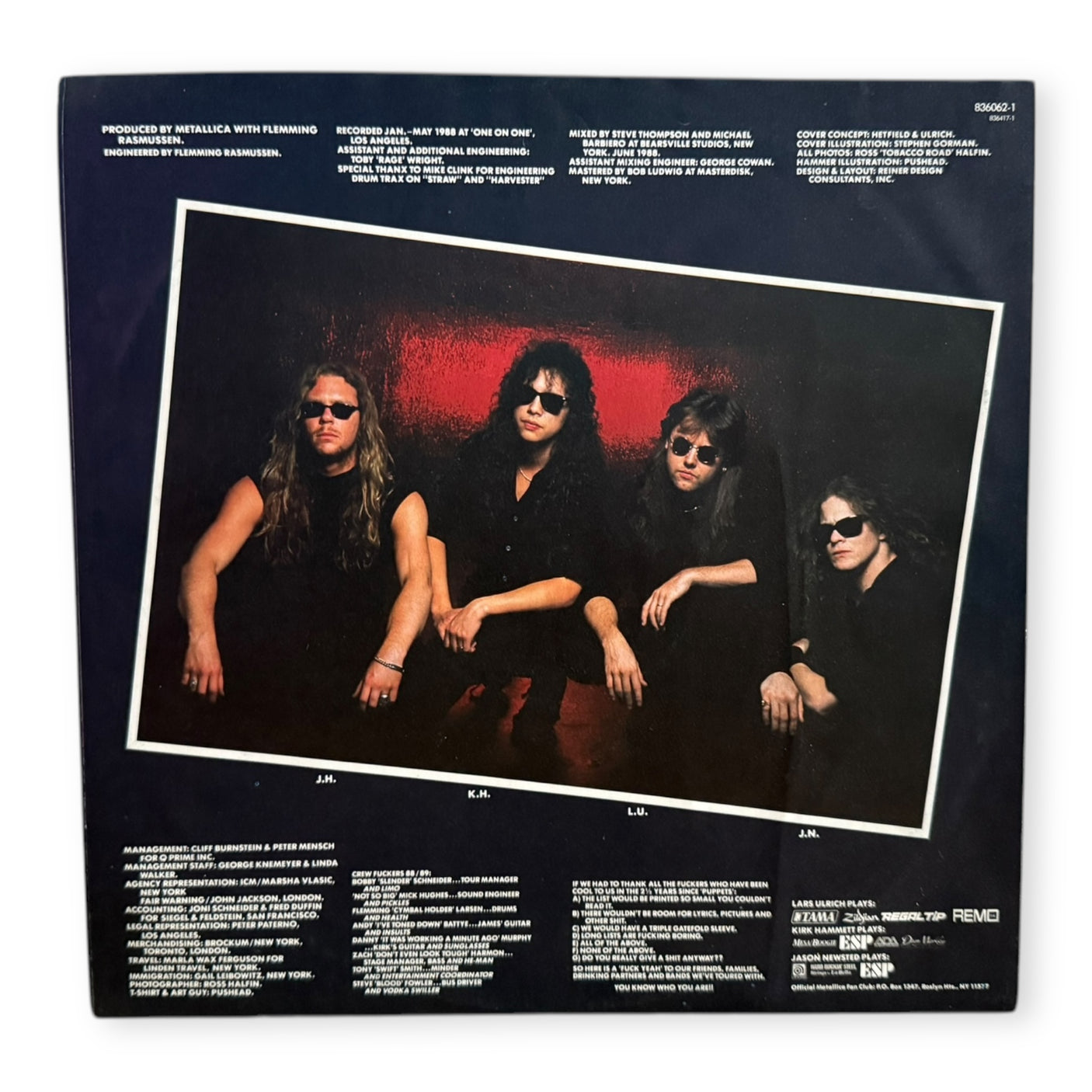 METALLICA - And Justice For All- USED LP VINYL - 1988 EUROPE PRESS - VG+/VG+