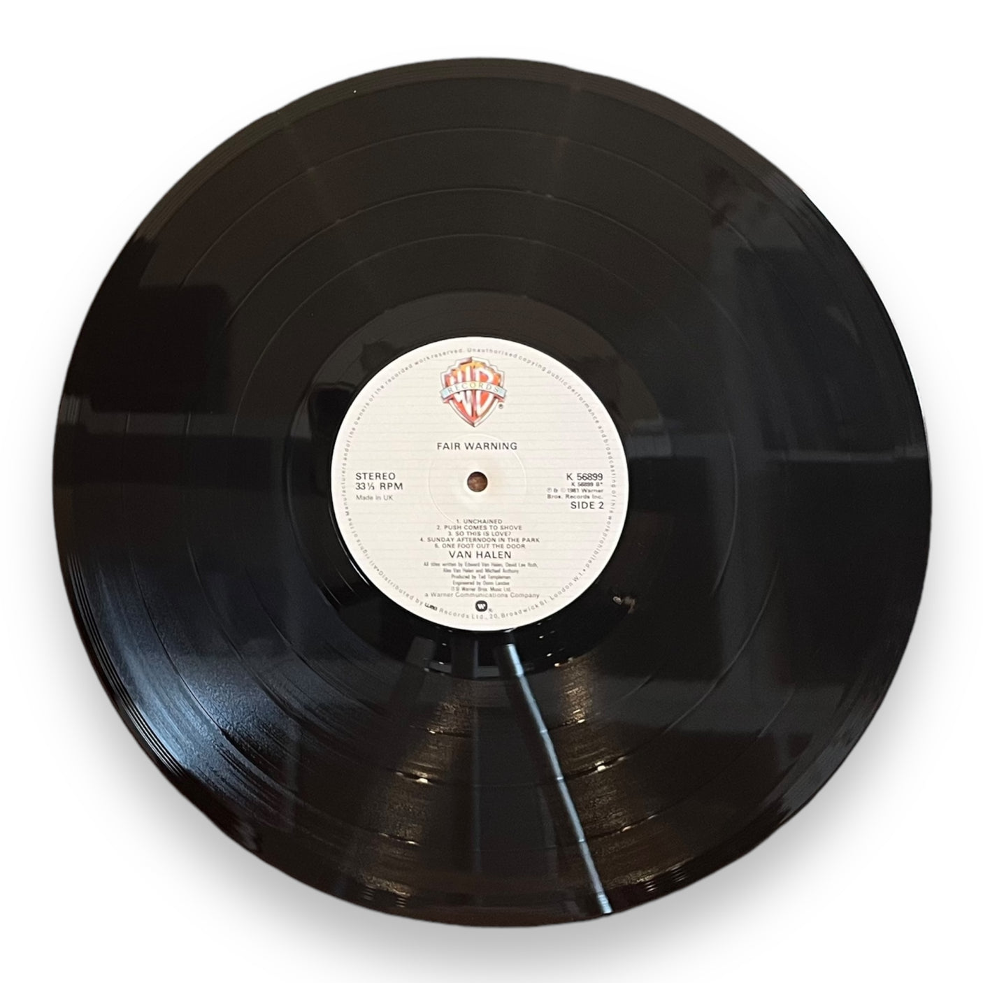 VAN HALEN - Fair Warning - USED LP VINYL - VG+/VG+