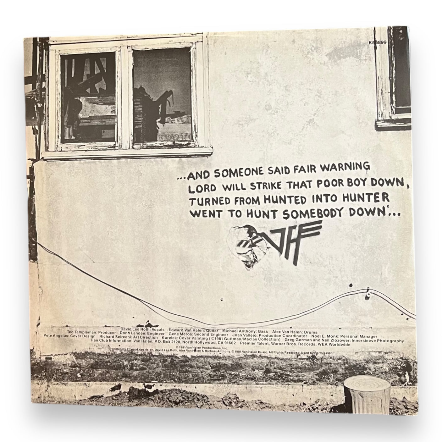 VAN HALEN - Fair Warning - USED LP VINYL - VG+/VG+