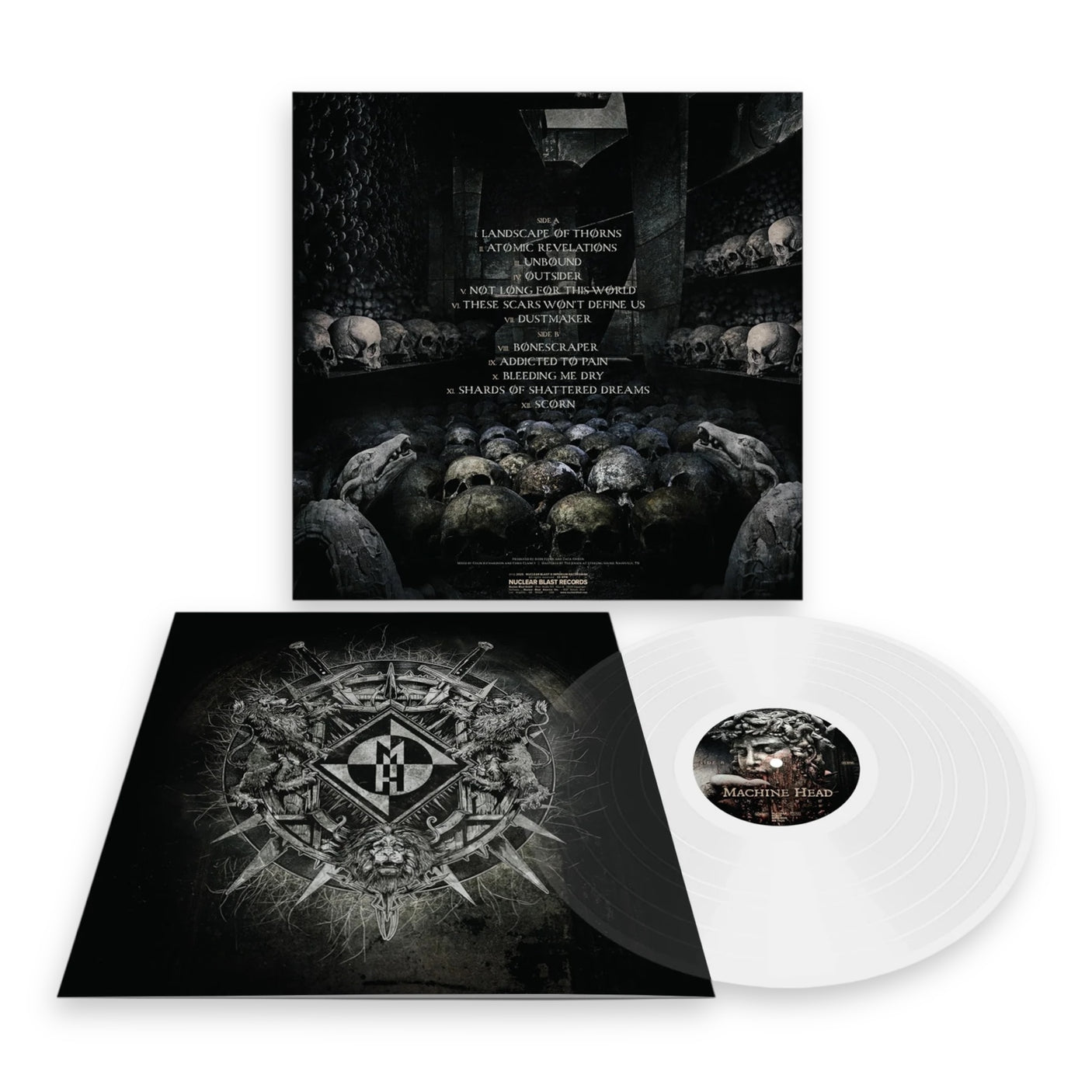 MACHINE HEAD - UNATØNED - LP VINYL - LIMITED EDITION CLEAR VINYL - BRAND NEW