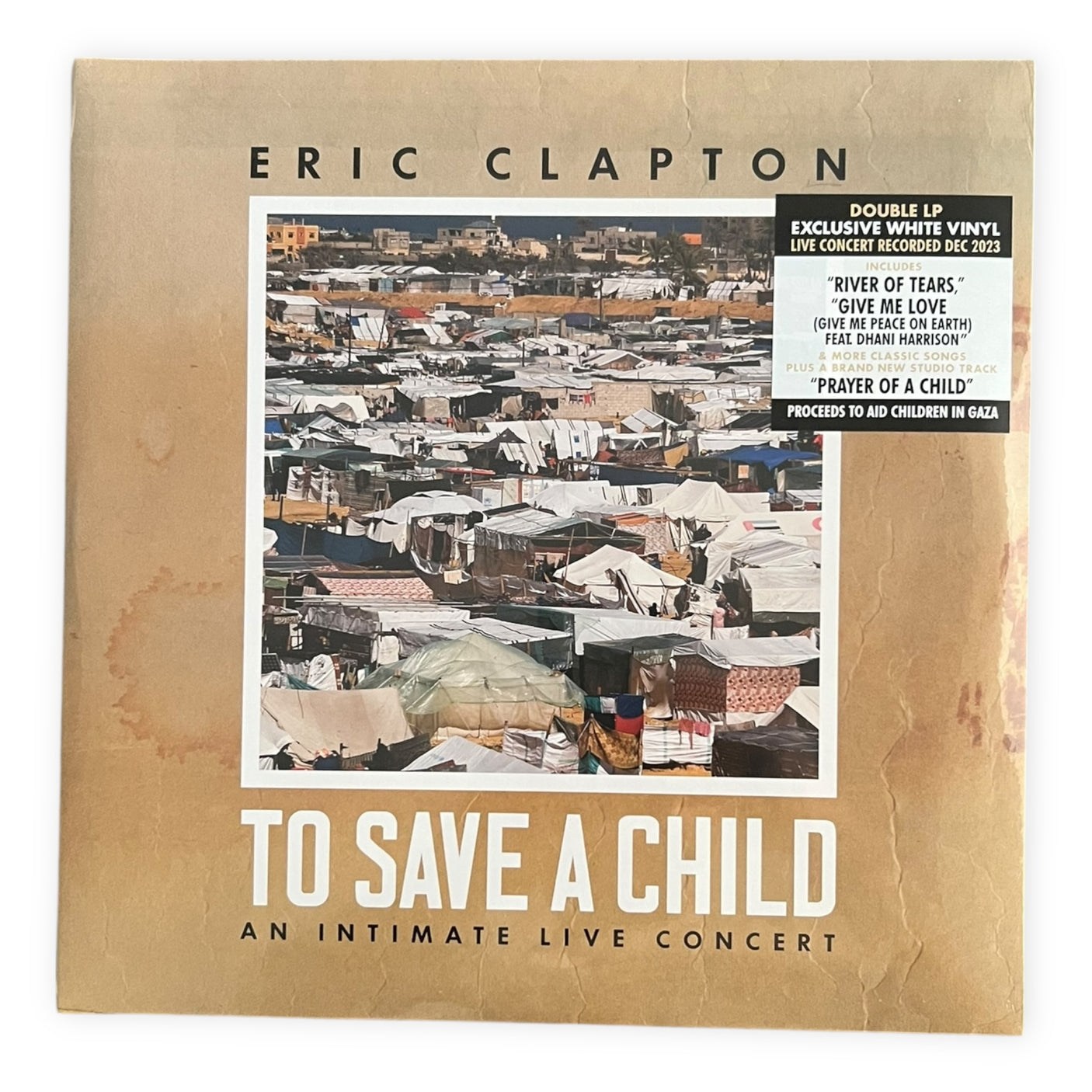 ERIC CLAPTON - To Save A Child - 2 x WHITE LP VINYL - BRAND NEW