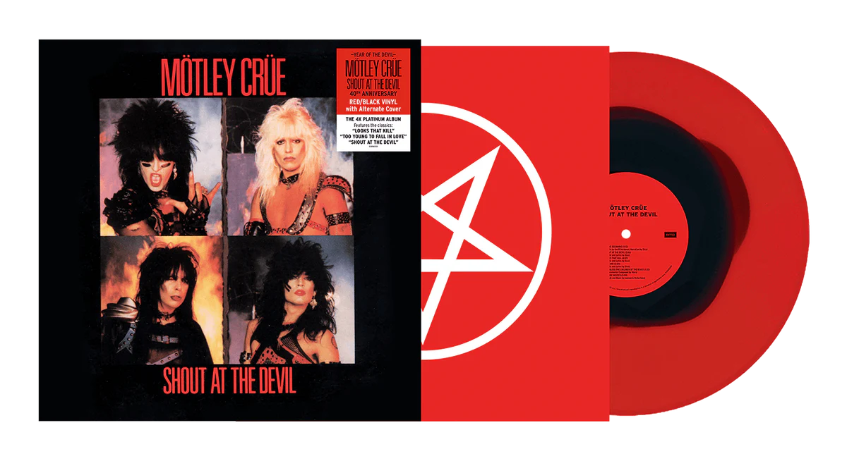 MOTLEY CRUE - Shout At The Devil (40th Anniversary Edition) - LP VINYL - RED & BLACK VINYL - BRAND NEW