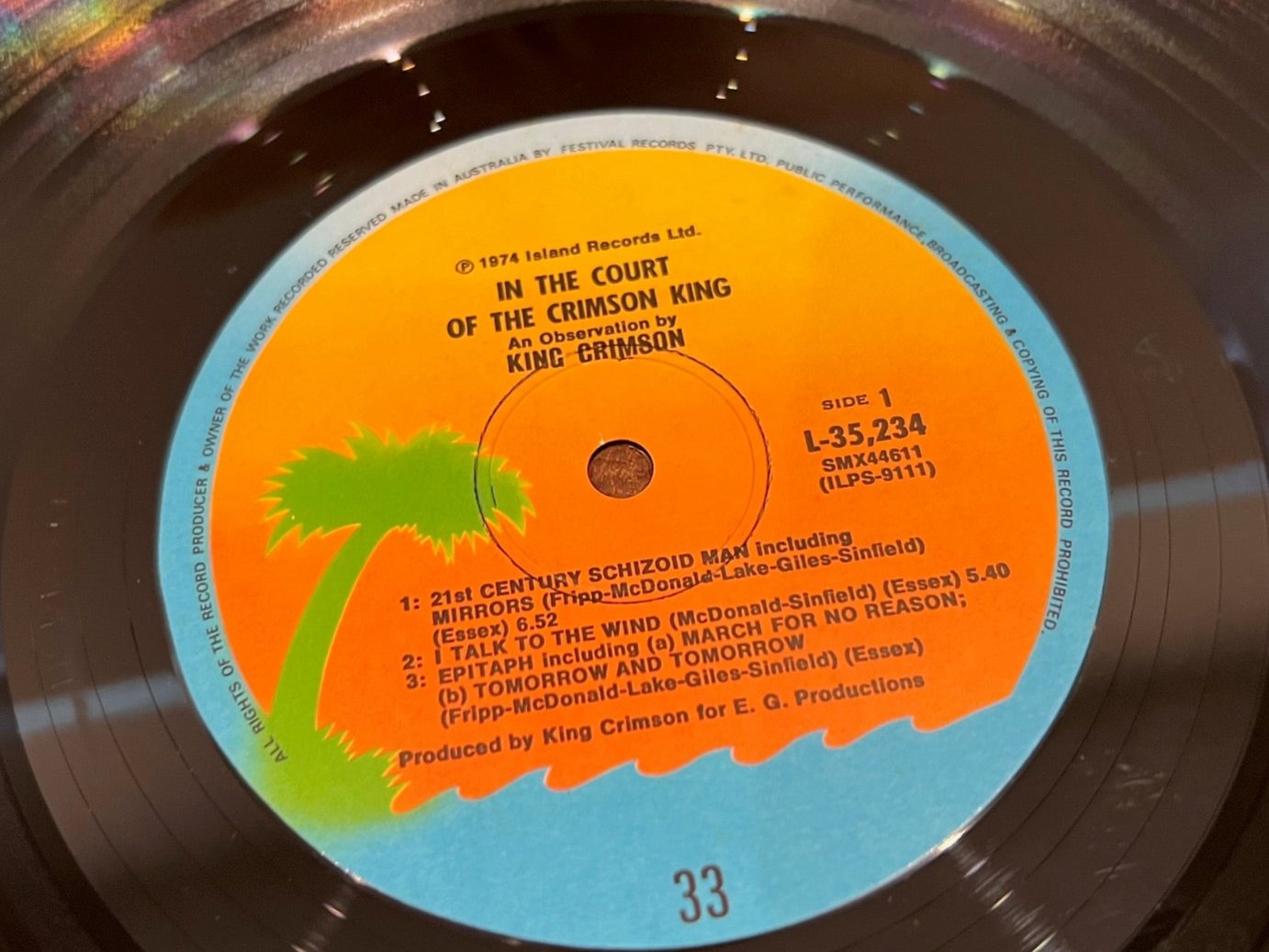 KING CRIMSON – In The Court Of The Crimson King (An Observation By King Crimson) - VG+/G+