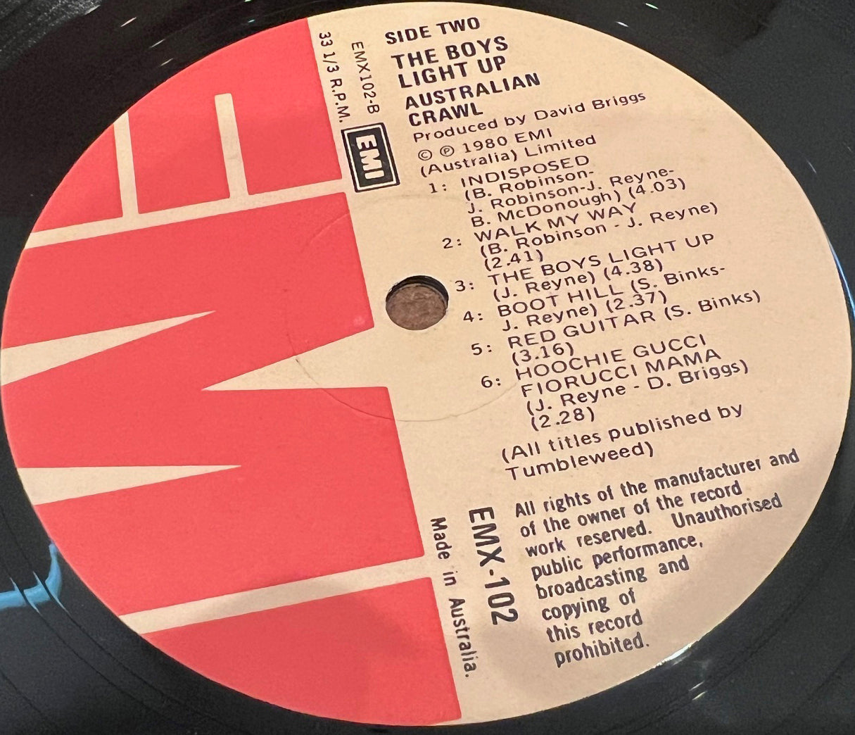 AUSTRALIAN CRAWL - The Boys Light Up - USED LP VINYL - G+/VG