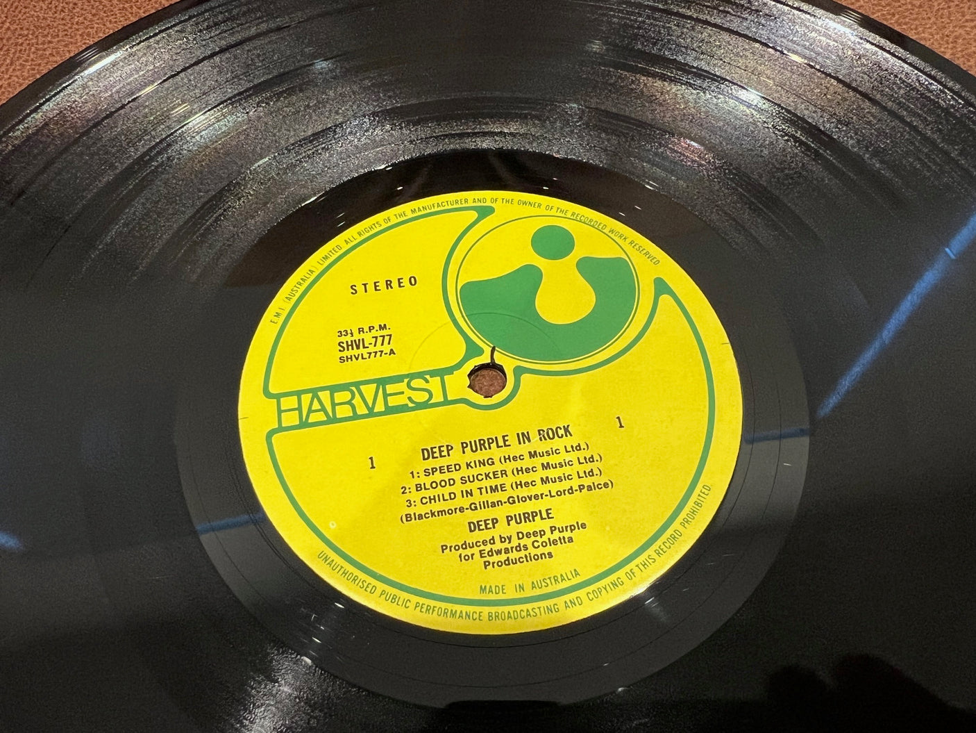 DEEP PURPLE - In Rock - USED LP VINYL - 1973 AUSTRALIAN PRESS - VG+/G+