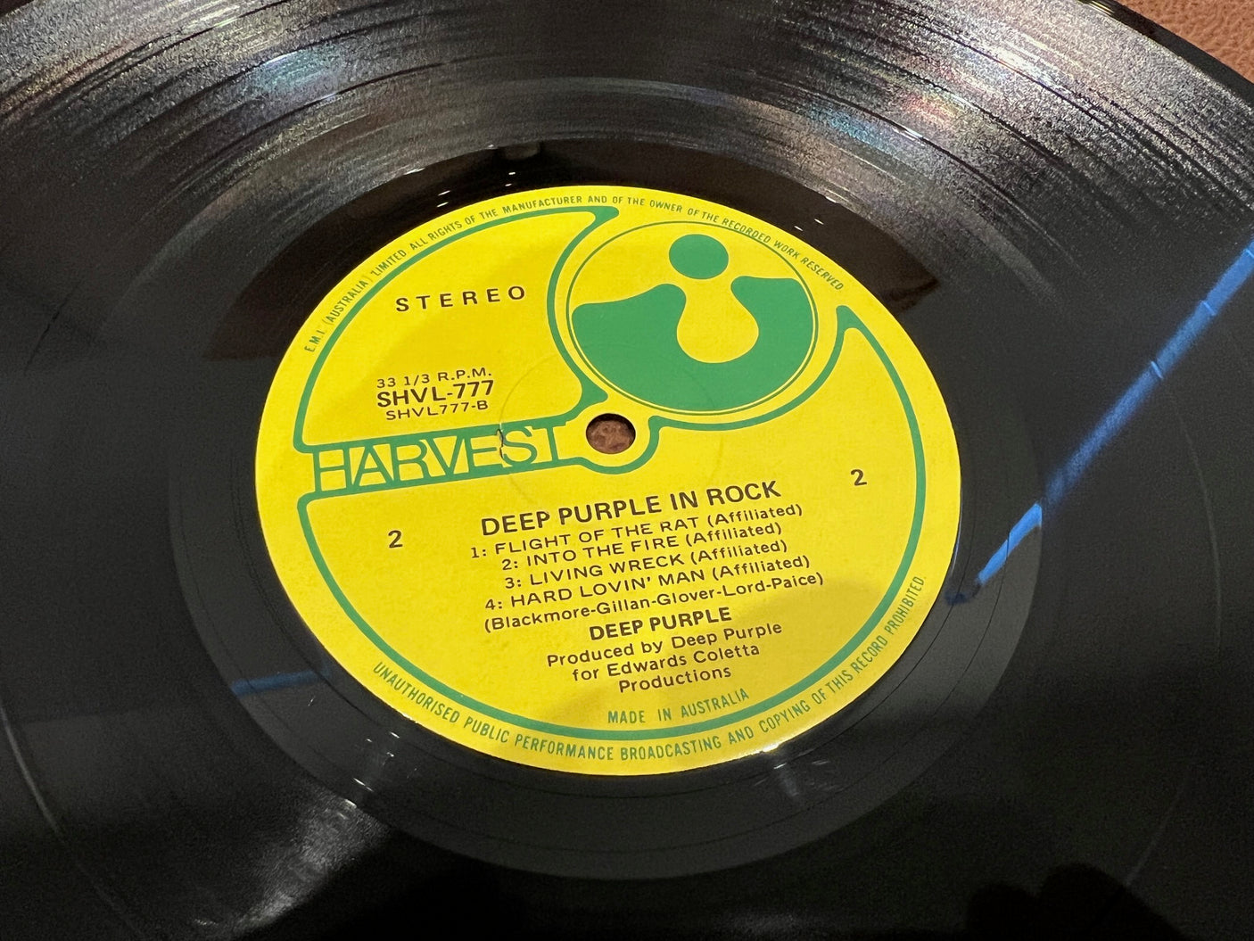 DEEP PURPLE - In Rock - USED LP VINYL - 1973 AUSTRALIAN PRESS - VG+/G+