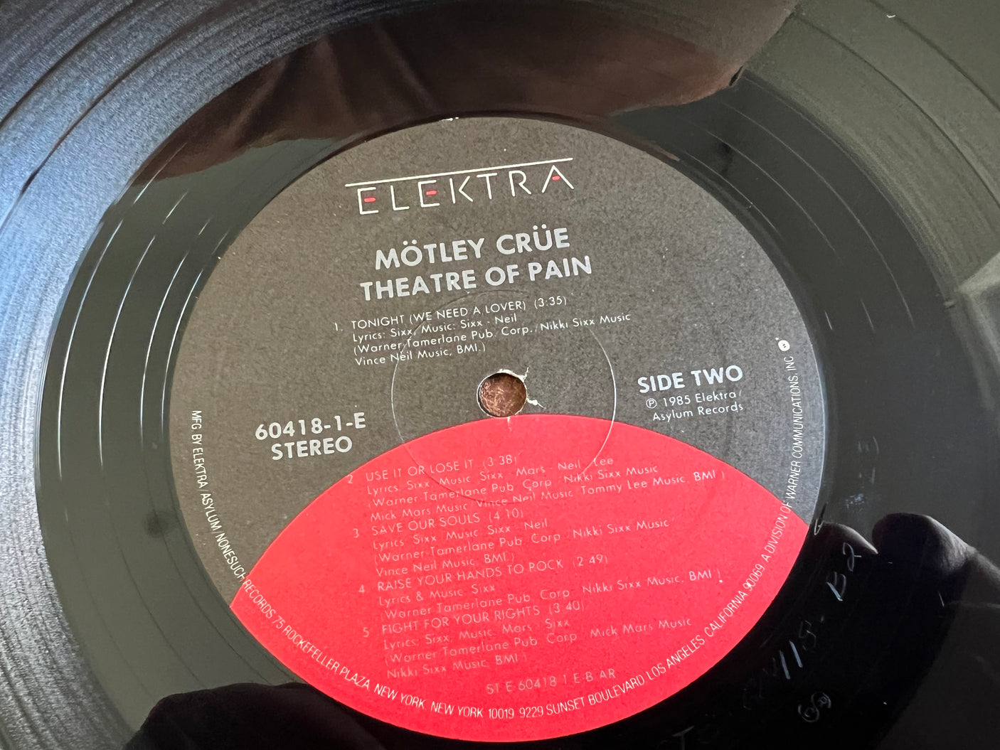 MOTLEY CRUE - Theatre Of Pain - USED LP VINYL - VG+/VG+