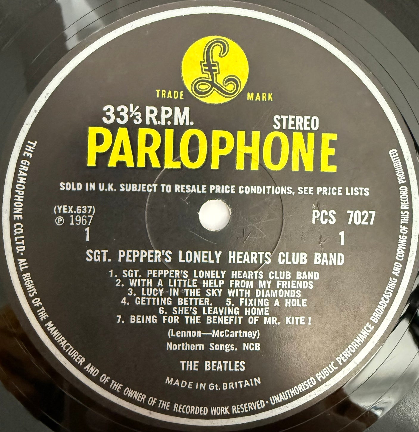 THE BEATLES - Sgt. Pepper's Lonely Hearts Club Band - USED LP VINYL - ORIGINAL 1967 UK PRESS - VG/VG