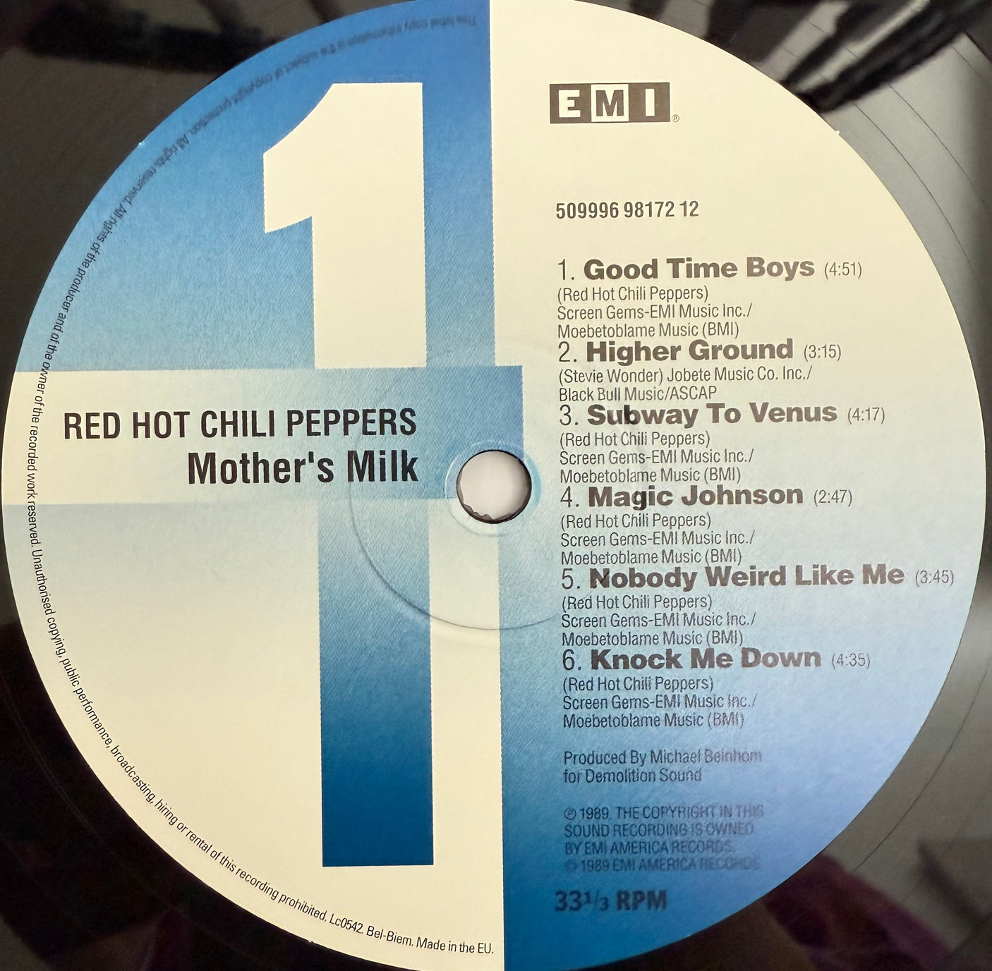 RED HOT CHILI PEPPERS - Mothers Milk - USED LP VINYL - REISSUE - NM/NM