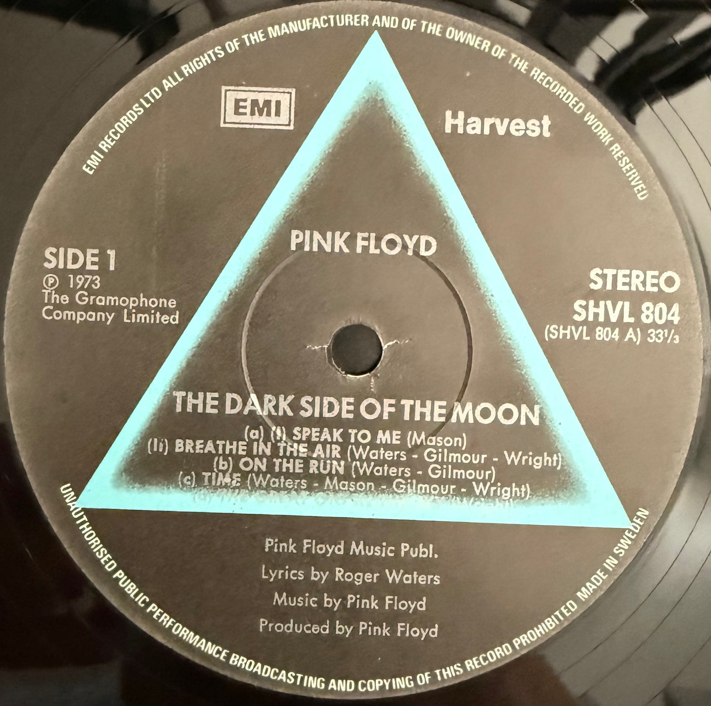 PINK FLOYD - The Dark Side Of The Moon - USED LP VINYL - 1973 SWEDISH PRESS - VG/VG