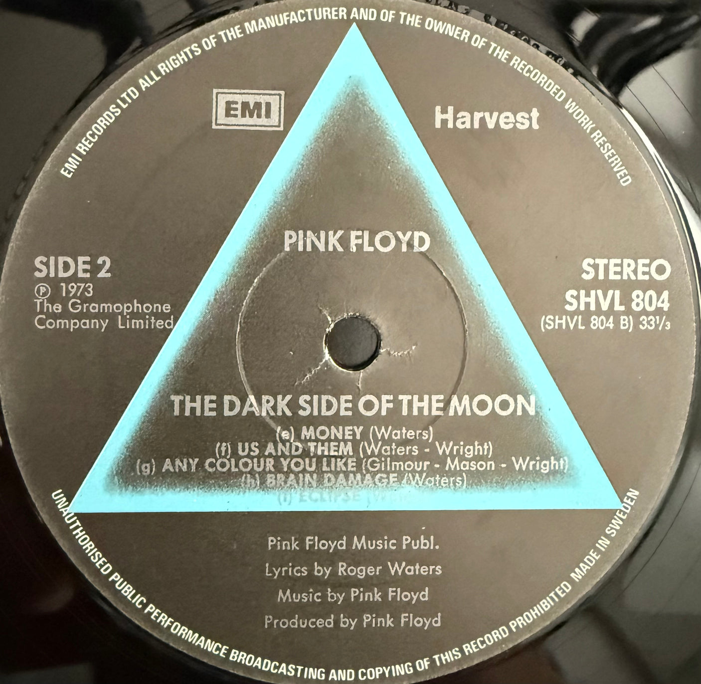 PINK FLOYD - The Dark Side Of The Moon - USED LP VINYL - 1973 SWEDISH PRESS - VG/VG