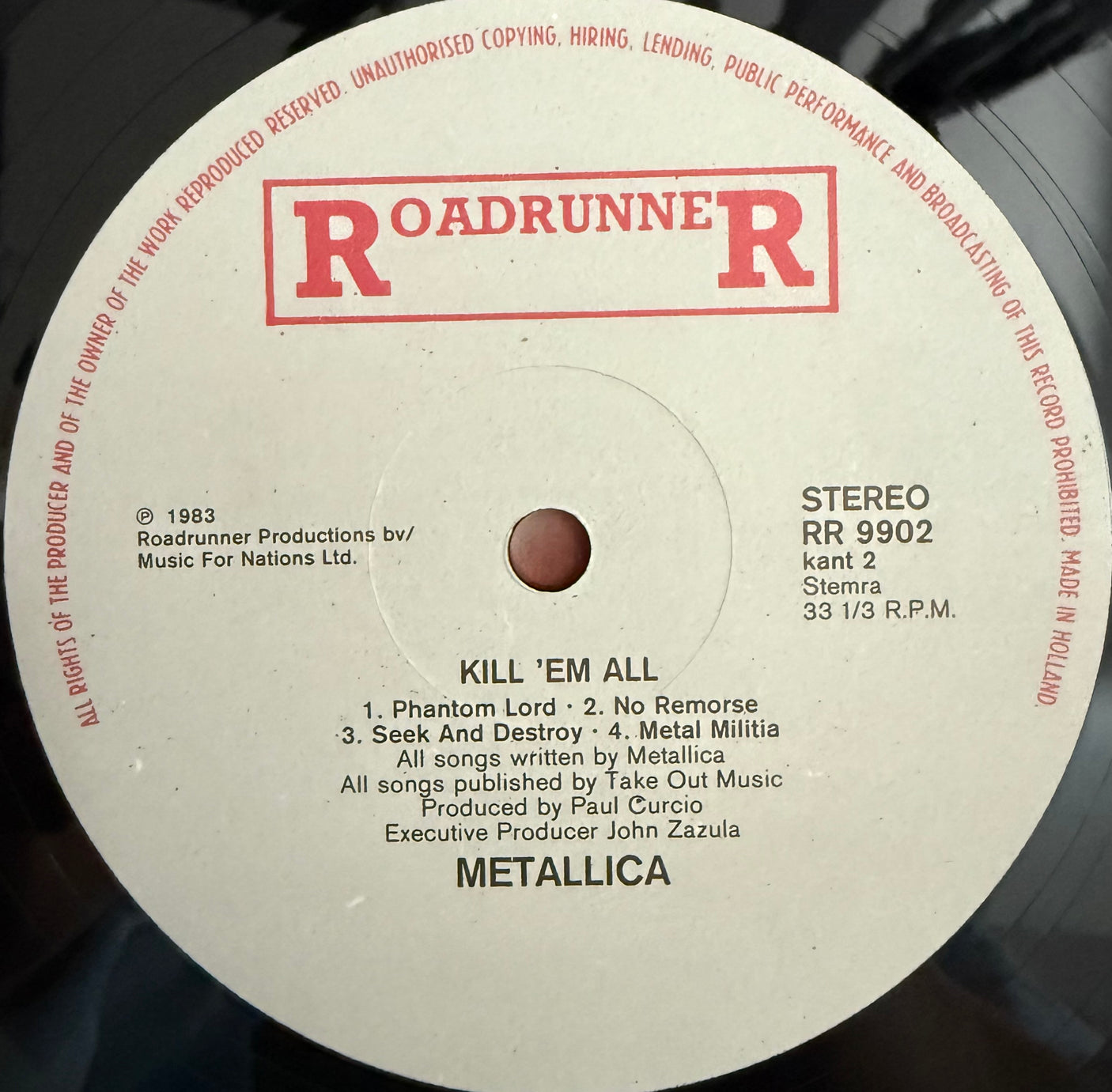 METALLICA - Kill 'Em All - USED LP VINYL - 1983 EUROPE FIRST YEAR PRESS - VG+/VG+