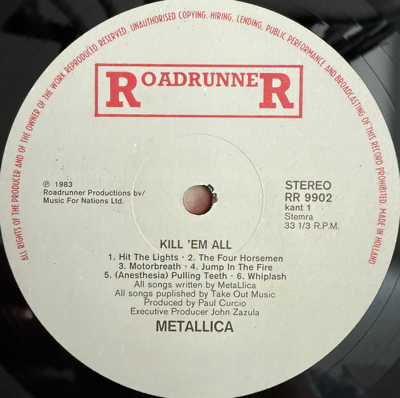 METALLICA - Kill 'Em All - USED LP VINYL - 1983 EUROPE FIRST YEAR PRESS - VG+/VG+