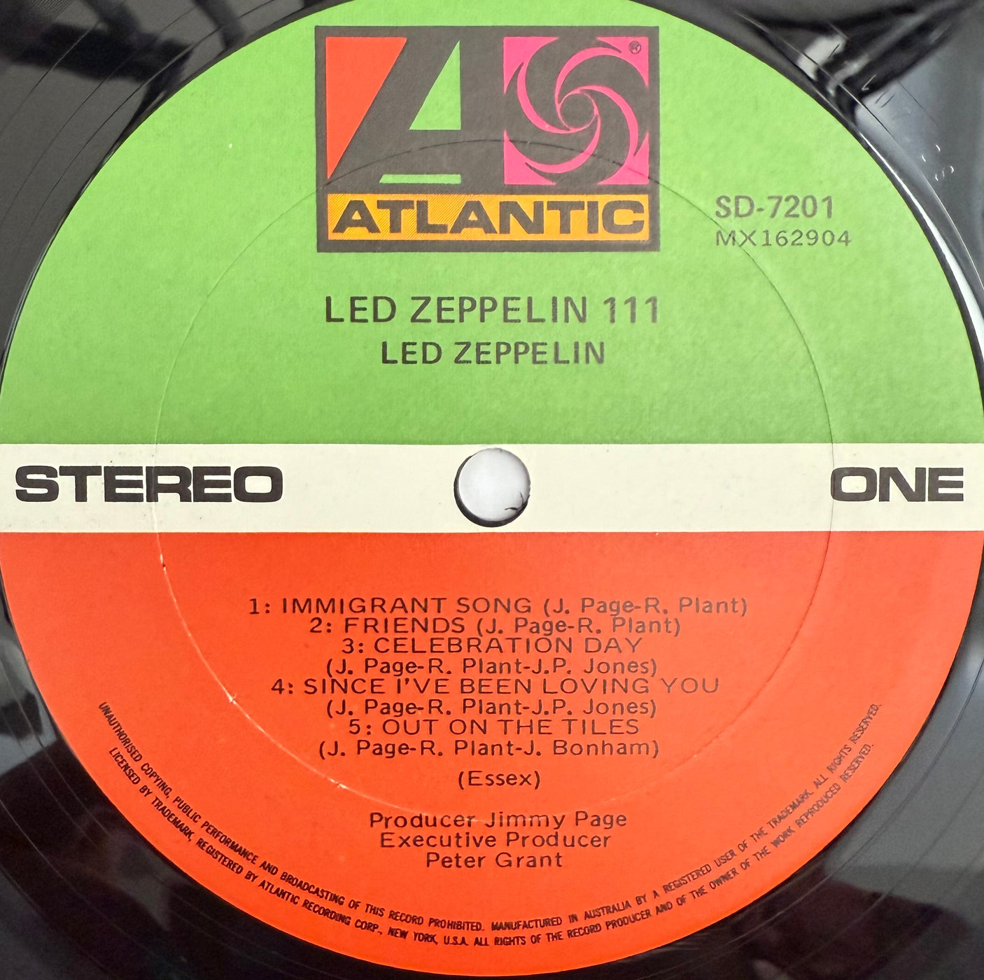 LED ZEPPELIN - Led Zeppelin III - USED LP VINYL - ORIGINAL 1970 AUSTRALIAN PRESS - VG/VG+