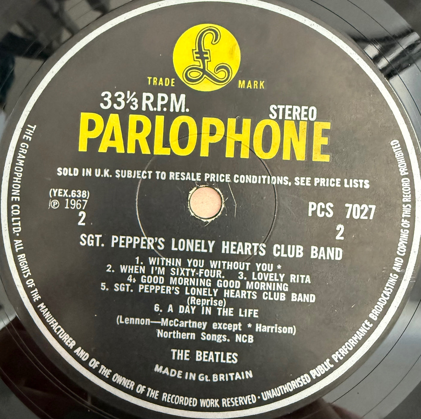 THE BEATLES - Sgt. Pepper's Lonely Hearts Club Band - USED LP VINYL - ORIGINAL 1967 UK PRESS - VG/VG