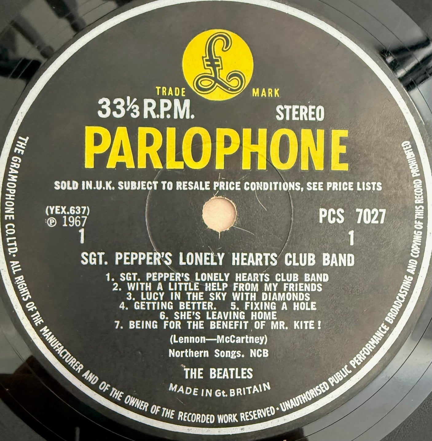 THE BEATLES - Sgt. Pepper's Lonely Hearts Club Band - USED LP VINYL - ORIGINAL 1967 UK PRESS - VG/VG