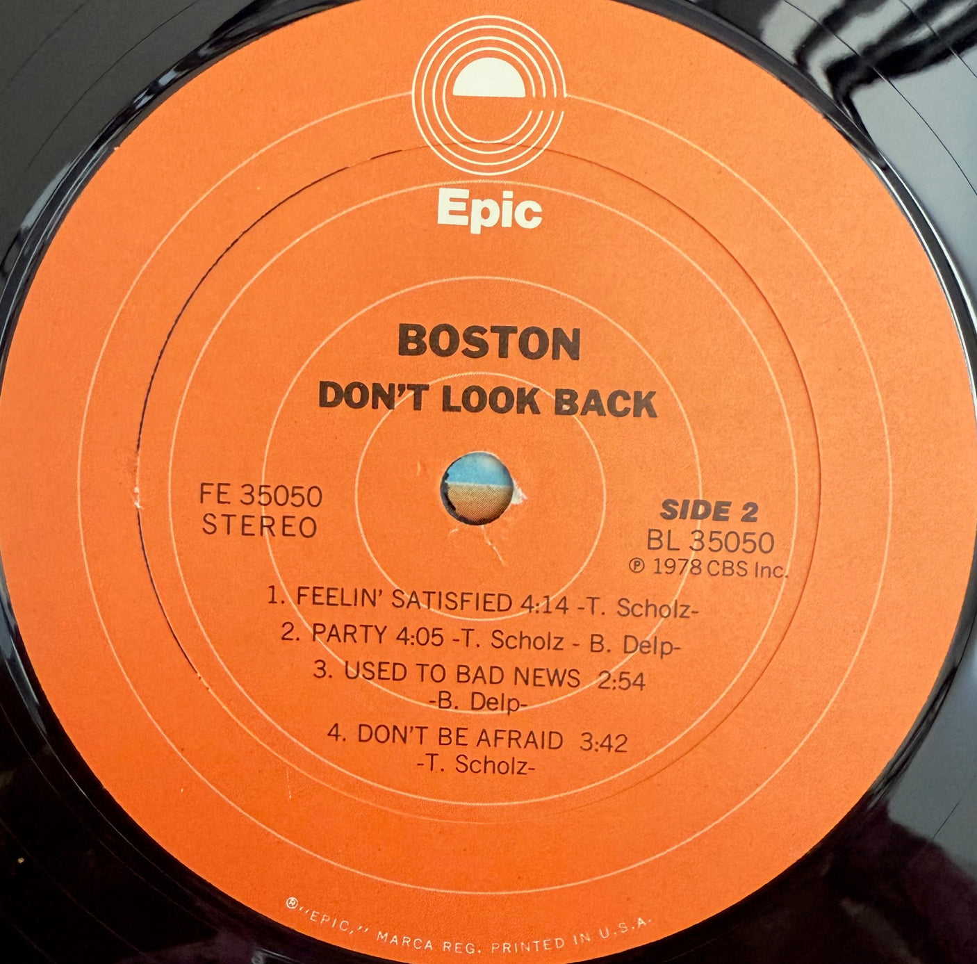BOSTON - Don't Look Back - USED LP VINYL - ORIGINAL 1978 USA PRESS - VG+/VG+